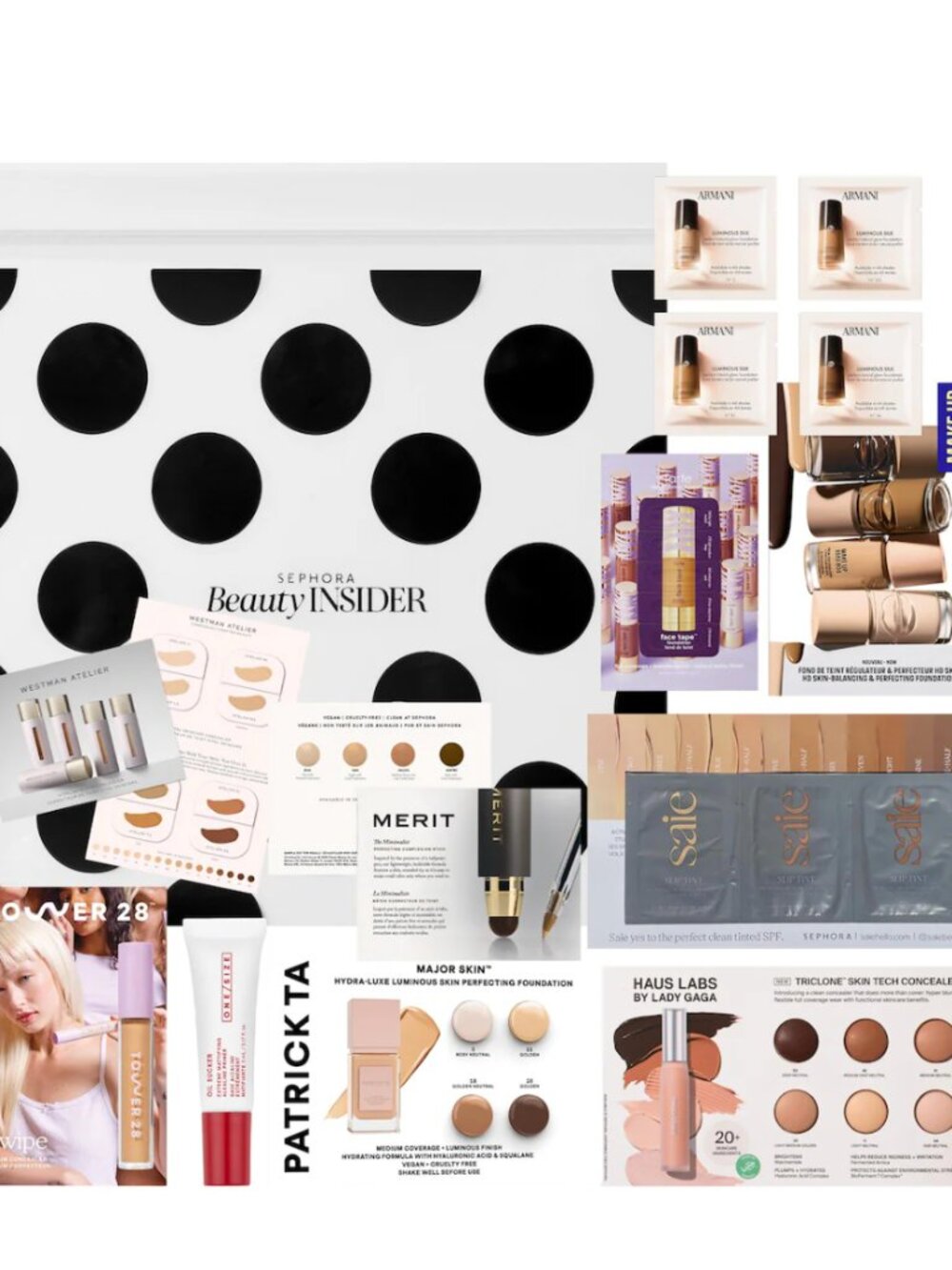 Sephora 12 pcs Foundation Sample Bag